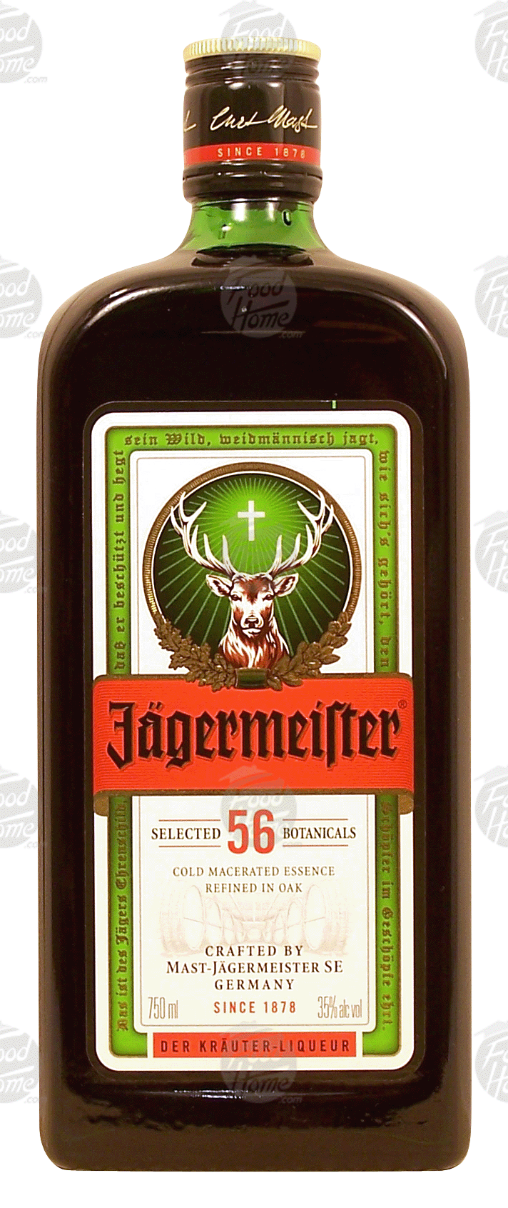 Jagermeister selected 56 botanicals liqueur cold macerated essence refined in oak, 35% alc. by vol. Full-Size Picture